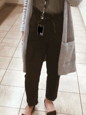 H&M Black Paperbag Waist Pants